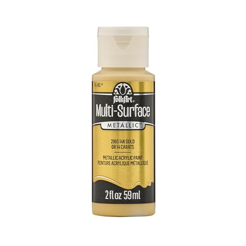 Image of FolkArt multisurface metallic paint, 2 oz, Black Gold