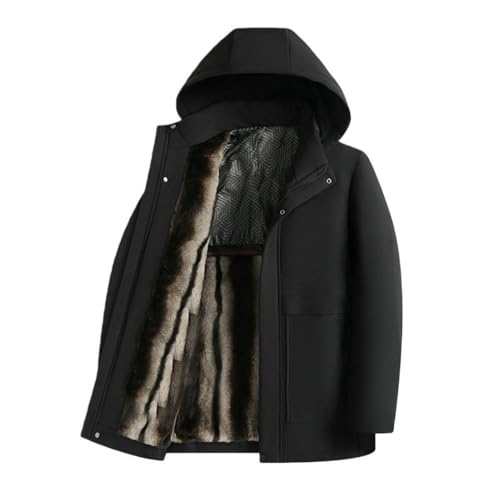 Veste d'hiver homme épaisse et chaude veste business décontractée à capuche