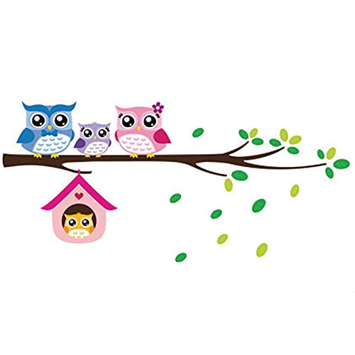 Vinilo Decorativo Familiar Buho en Ramas para Pared miniatura 6