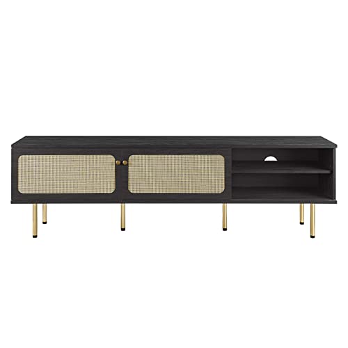 Modway Cambria 70" Rattan Tv Stand In Black #TOP7