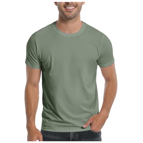 T-shirt ultra doux blanc col rond pour hommes un vêtement de travail basique et chic