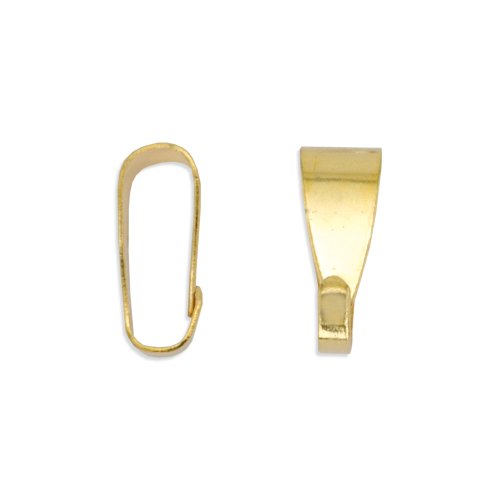 Beadalon Pendant Bail, 10 mm / .4 in, Gold Plated, 15 pc