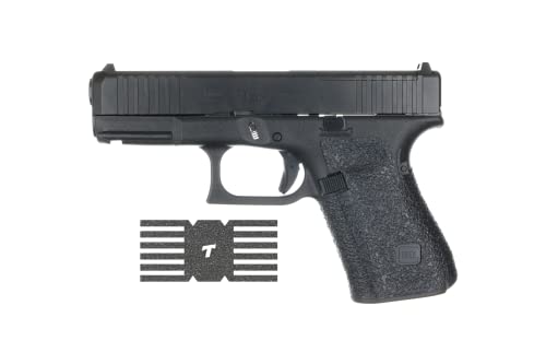 TALON Grips Bundle Adhesive Pistol Grip and Slide Grip Compatible with Glock 19, 23, 25, 32, 38 - Rubber, Black (Gen 4 Large Backstrap)