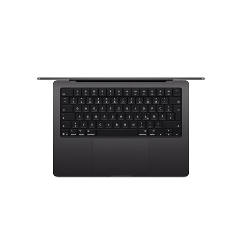 Apple MacBook Pro 14,2" Laptop mit M5 Chip, 10-Core CPU, 10-Core GPU: Entwickelt für Apple Intelligence, Liquid Retina XDR Display, 16 GB gemeinsamer Arbeitsspeicher, 1 TB SSD Speicher; Space Schwarz – Ansicht 2