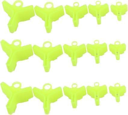 100 Pcs Yellow Fishing Treble Hook Covers Fishing Hook Bonnets Safety Cap Protector Hook Safety Cover Terminal Tackle and Accessories, Hunting and