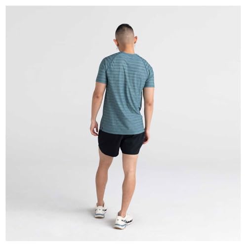 Saxx Men's Underwear - Hightail 2N1 Run Short–5” Running Shorts with Built-in Pouch PRO Support - Men’s 2 in1 Workout Shorts2