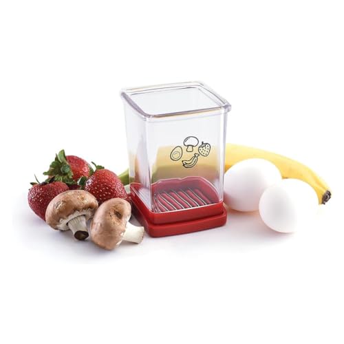 Lonrtesw Rebanador RáPido con Placa de Empuje, Cortador de PláTano y Fresa de Acero Inoxidable, Minirebanador, Utensilios Cortadores de Cocina