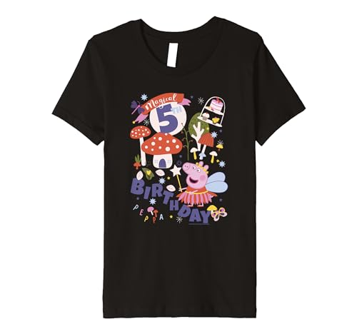 T-shirt Peppa Pig 5 ans anniversaire magique t-shirt premium fille