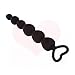SYOneTo3 Herramienta de Cadena de Silicona Negra con Cabeza en Forma de corazón, 6 Cuentas, Negro