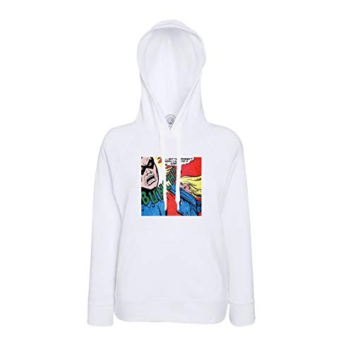 Sweat à capuche fille féministe cadeau original thème super héroïne
