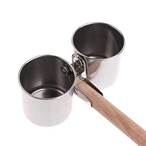 CJFael Metalen Vogel Papegaai Feeder Voedsel Water Voeden Bowl Huisdier Kooi Clip Cup Dispenser Accessoires – Zilver 2