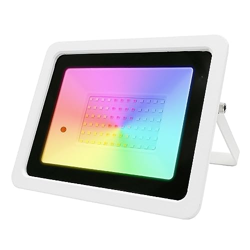 Projecteur LED RGB 100W IP68 DELURA pour éclairage extérieur de jardin et terrasse sans batterie
