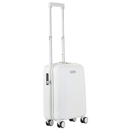 Preisvergleich Produktbild CarryOn Skyhopper TSA Reisetrolley 55cm - Koffer Händgepack mit OKOBAN (Weiß, Cabin)