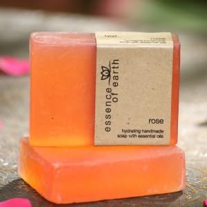 ESSENCE OF EARTH Rose Hydrating Handmade Soap – With Essential Oils | Moisturizing, Calming & Skin-Softening Bar – 100g-image-47