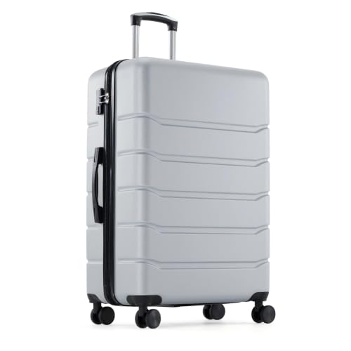 Image of OLIXIS 24 Inch Carry-On Suitcase, Hardside Rolling Luggage, Light Grey