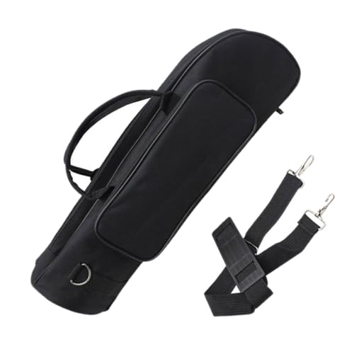 TOPPERFUN トランペットケース オックスフォード生地使用 耐久性のあるギグバッグ 持ち運び便利なハンドルとショルダーストラップ付き 収納コンパートメント付き 楽器収納バッグ
