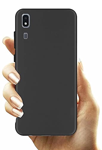 Image of Mobile Back Cover Case for Samsung Galaxy A2 Core (SM-A260F /DS,SM-A260G /DS) (Silicone Case|CameraProtection|Black SC1510)