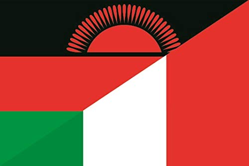Drapeau du Malawi finition Italie 150 x 250 cm aux couleurs éclatantes