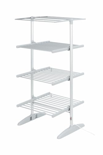 Sirge Étendoir à linge électrique maxi tour 300 W sèche-linge chauffant pliable avec 30 barres en aluminium
