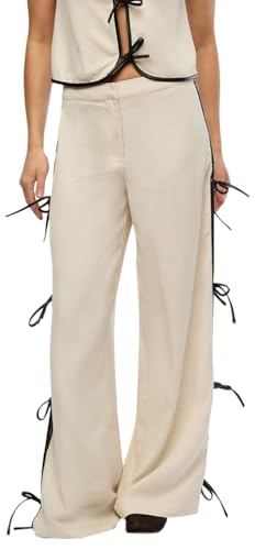 WEWOREWHAT womens Tie Slit Pant