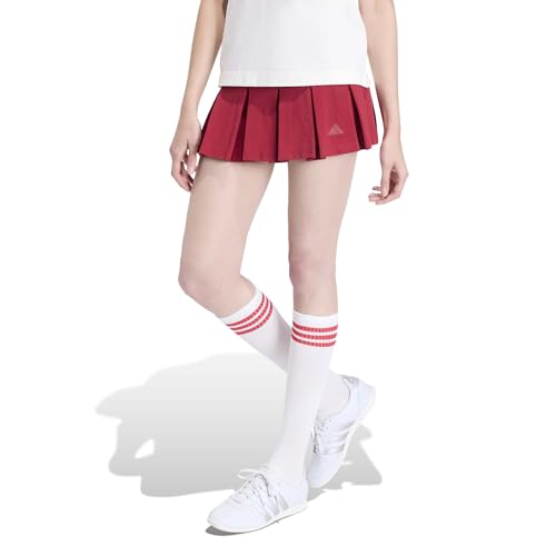 adidas Women's Seasonal Essentials Colorpop Skirt with Inner Leggings, Active Maroon/Off White, XS – Ansicht 3