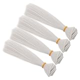 Uonlytech 4Er Set Puppenhaarperücken Für Schulprojekte Bastelset Für Puppenhaarherstellung Puppenzubehör DIY Perückenherstellung Gemischtfarbige Puppenperücken Puppenrestaurierung