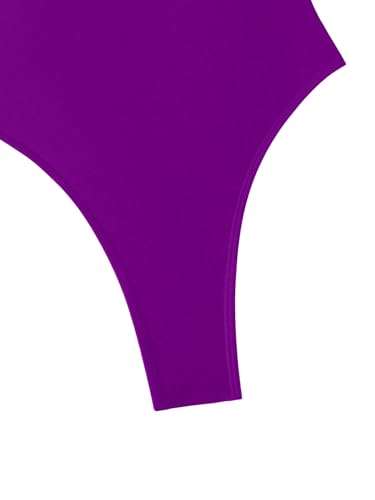 Image of Foxiny Sexy Backless Cheeky High Cut Leg Thong V Neck One Piece Swimsuit