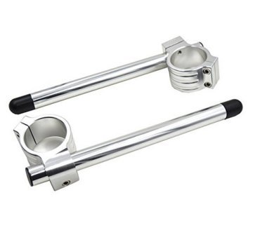 Gabel Clip-ons Lenker CNC Riser Regular Lenker (Silber, 31mm)