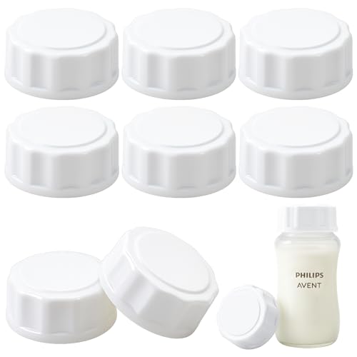 Image of Travel and Storage Bottle Cap Compatible with with Philips Avent Natural & Anti-Colic Baby Bottle, Leak-Proof Lid, Easy-to-Clean, BPA-Free Reusable Cover for Freezing & Transport, 6-Pack