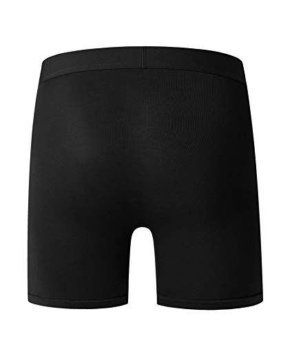 Youlehe Men's Underwear Soft Bamboo Boxer Briefs Stretch Trunks Pack (As1, Alpha, X_L, Regular, Regular, 7 Pack(Black)-Open Fly-018) #TOP2
