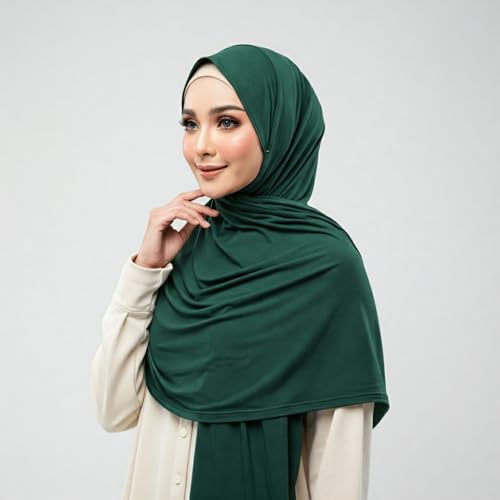 Designer 100% Jersey Hijab, Soft and Skin-friendly, Lightweight Drape, Breathable and Comfortable, Long Pashmina Shawl2