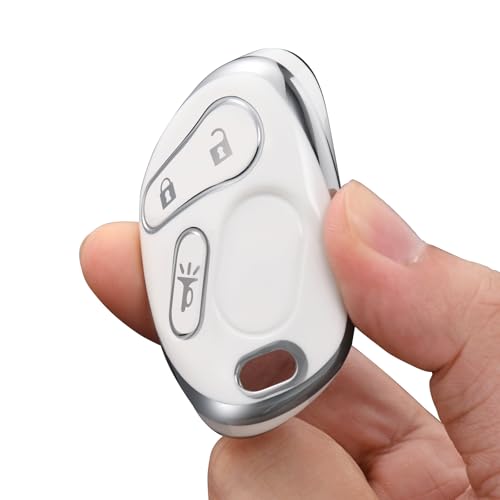 ELOHEI Key Fob Cover for Chevy, Premium Soft Key Fob Case Compatible with 2000-2007 Chevrolet Silverado Avalanche Equinox Suburban S10 Tahoe Trailblazer GMC Envoy Sierra Yukon Buick Rainier(White) - Image 5
