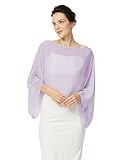 BEAUTELICATE Damen Chiffon Stola mit Ärmel Festlich Sheer Schultertuch Elegante Bolero Capelet Sommer Brautjacke für Abendkleider Brautkleider Hochzeit,Schwarz,S M
