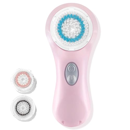 Microtree Electric Facial Cleansing Brush Sonic Vibrating Rechargeable Face Scrubber Exfoliator 2 Speeds for Gentle Clean Face Wash Brush - No Rotation Safe for All Skin Types