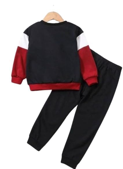 Image of Kids Dress for Boys | Printed Round Neck Full Sleeve T-Shirt and Pant Clothing Set for Baby Boys