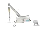 Global Door Controls Residential/Light Duty Commercial Door Closer with Parallel Arm Bracket in Aluminum - Size 2