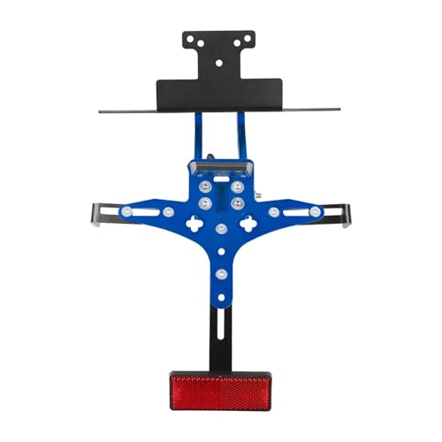 Support de plaque d'immatriculation moto bleu pour les sorties de week-end en Yamaha