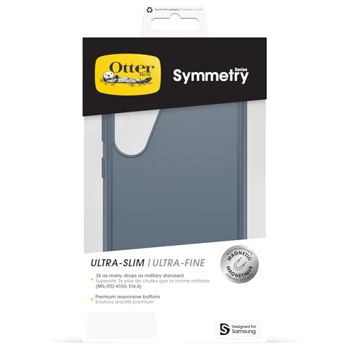 Image of OtterBox Symmetry Series Case with Magnets for Samsung Galaxy S25+, Shockproof, Drop Proof, Protective Thin Case, 3X Tested to Military Standard, Blue
