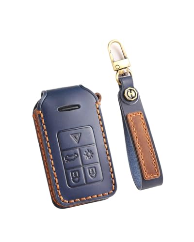 Étui de Protection pour Porte-clés S90 V90 T6 2017 Coque Clé Voiture Type A Bleu