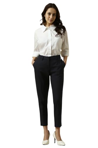 Image of Allen Solly Women's Regular Fit Mid Rise Pants