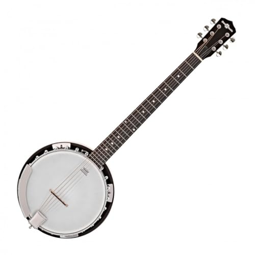 Gear4music Guitarra Banjo 6 Cuerdas con Funda y Afinador de Clavijero