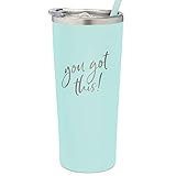 SassyCups You Got This Tumbler | 22 Ounce Engraved Mint Stainless Steel Insulated Tumbler with Lid and Straw | New Job Promotion for Coworker | Going Away | Congratulations | Moving Away | Graduation