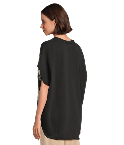 Johnny Was Women's French Terry Poncho, Black3