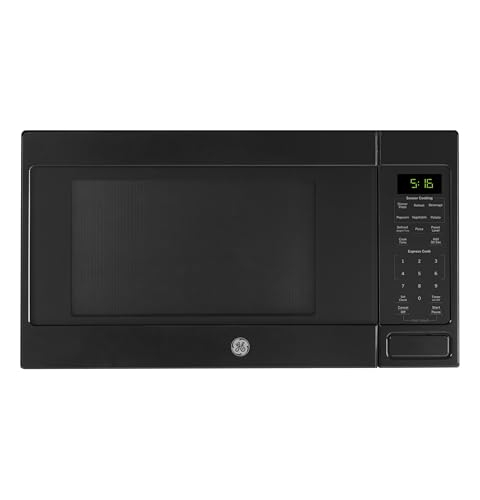 GE GCST16S1WBB Microwave Oven, 1,150-watt 8 Auto Cooking Settings, Child-Lock Technology, Kitchen Essentials for The Countertop, Dorm Room or Apartment, 1.6 Cu. Ft, Black by GE - Used condition - US$123.94