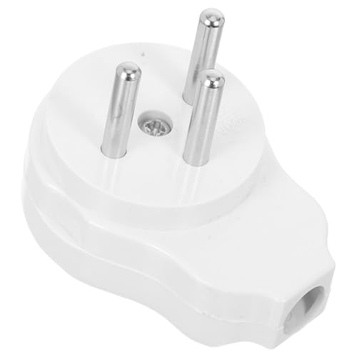 DONFAMDS Enchufe Cableado Israelí Blanco Macho Hembra Estándar Cilíndrico para Hogar Oficina Industria Compatible