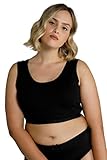 komfortabel, Schlupfform Ulla Popken Damen große Größen Übergrößen Plus Size Bustier, Schlupfform, einfarbig schwarz 58+ 791580130-58+