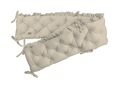 KOELL Bettkantenschutz Nestchen für Kinderbetten 60x30 cm - Dekokissen Modular, Kopfschutz Babybett Umrandungen, Babybett Atmungsaktiver Kollisionsschutz Beige KOELL Bettkantenschutz Nestchen für Kinderbetten 60x30 cm - Dekokissen Modular, Kopfschutz Babybett Umrandungen, Babybett Atmungsaktiver Kollisionsschutz Beige