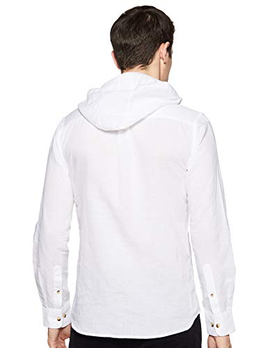 Image of Amazon Brand - INKAST Men's Solid Slim Casual Shirt (SS20-INK-COTLIN-HD-01 White 2XL)