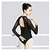 BNDDZBN Ballet Leotard Dance Leotard Adult Ballet Skirt Long Sleeve Flora Neck Ballet Leotard Ballet Dress Ballerina Dancewear Gymnastics Leotards(XXL)