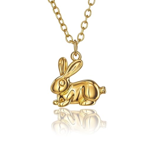 14K Gold Charm Necklace, Dainty 3D Animal Pendant Collection with Bear, Dancer, Bunny, Ballerina Shoe Charms for Dance Recital Gifts Friends Birthday, Anniversary